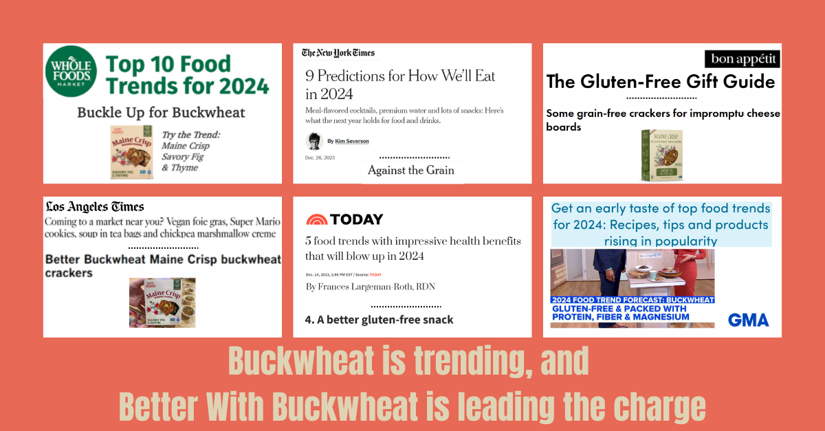 Buckwheat is a 2024 Trend!